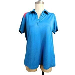 Greg Norman Size M Medium Teal Collared Short Sleeve Golf Shirt Top